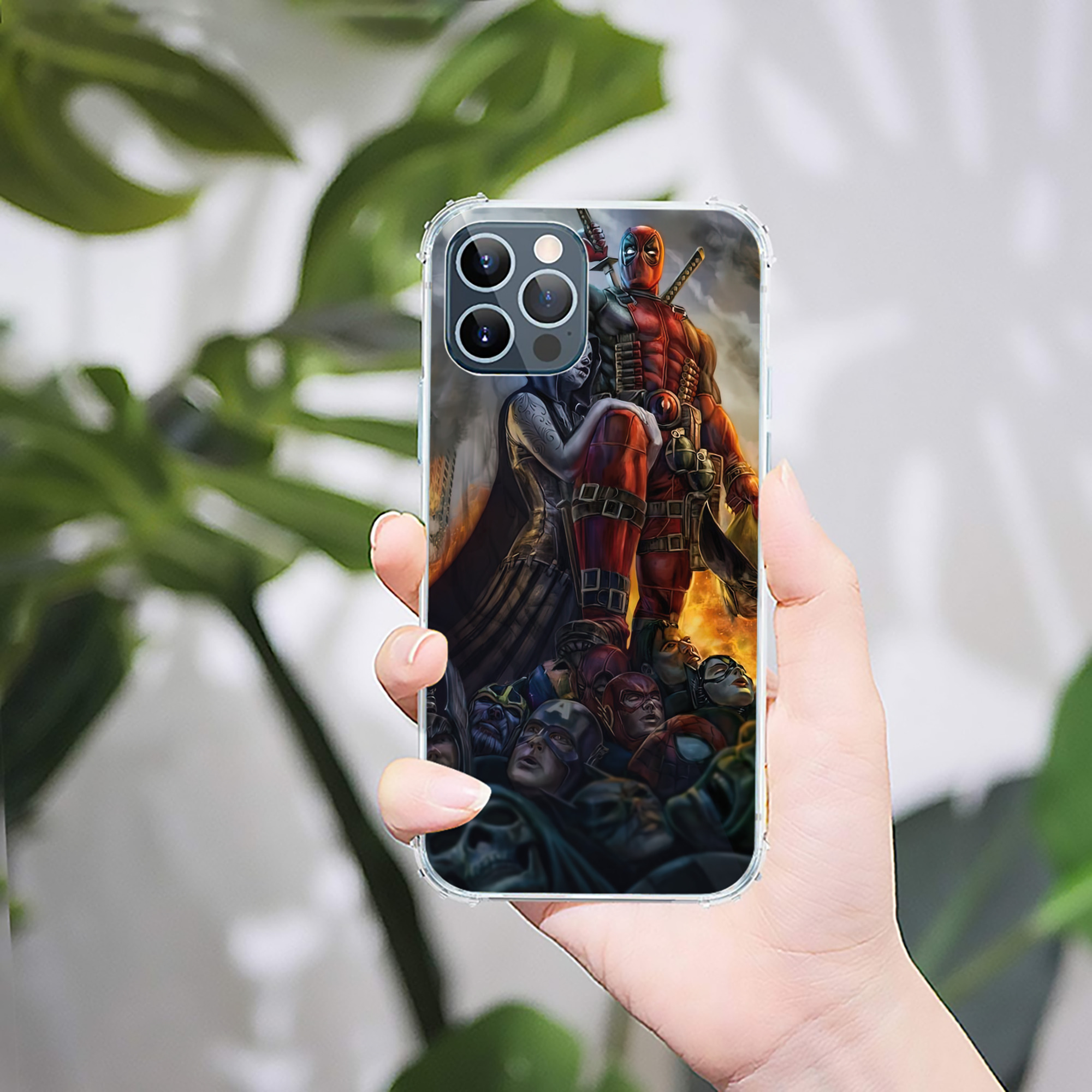 （画像用） Deadpool デッドプール 【iPhone 12シリーズ対応】透明スマホケース（クリアソフトケース）